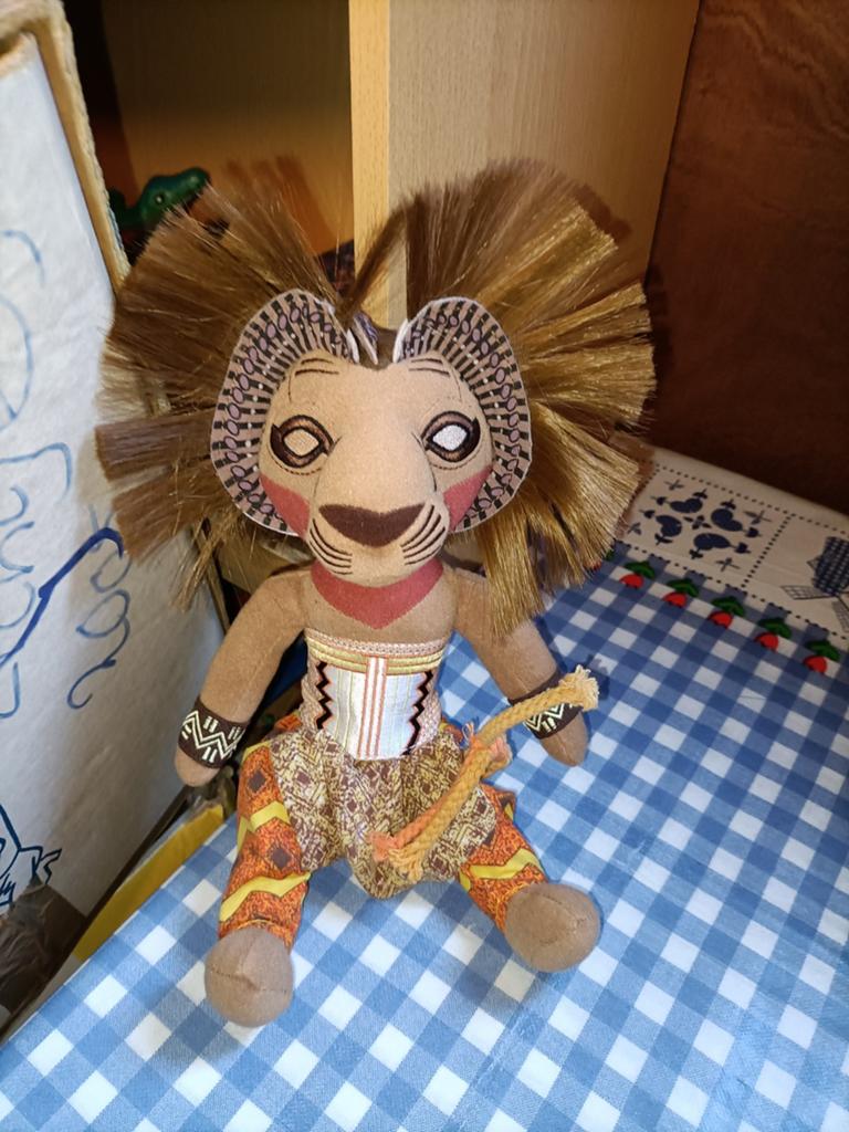 Lion king musical knuffel 27 cm groot, Ophalen of Verzenden, Zo goed als nieuw, Overige typen