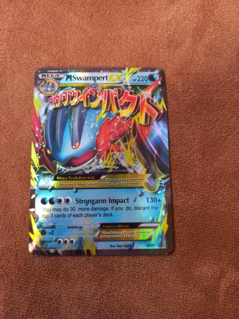 Pokémon Kaart M Swampert EX - Japanse editie, Ophalen of Verzenden, Zo goed als nieuw, Losse kaart, Foil