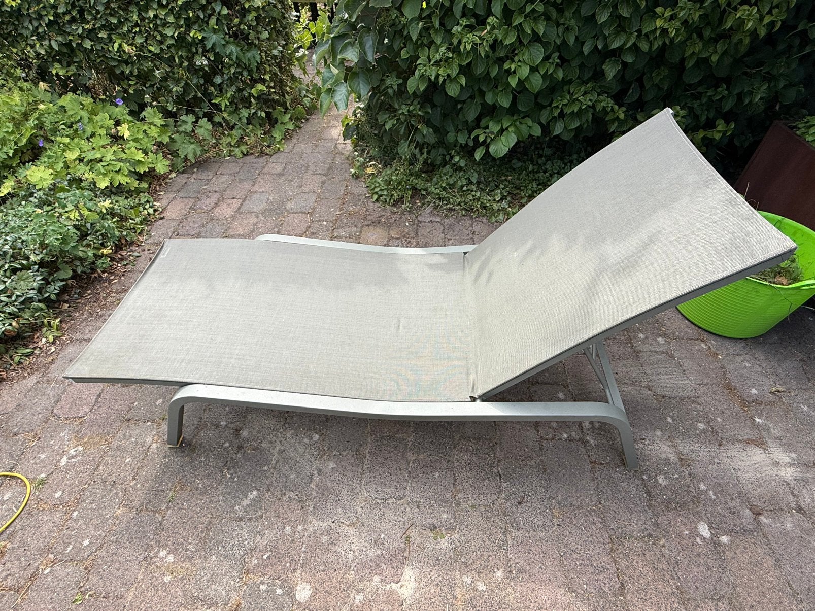 Fermob Alize ligbed sunlauncher  kleur rozemarijn, Ophalen, Gebruikt, Aluminium