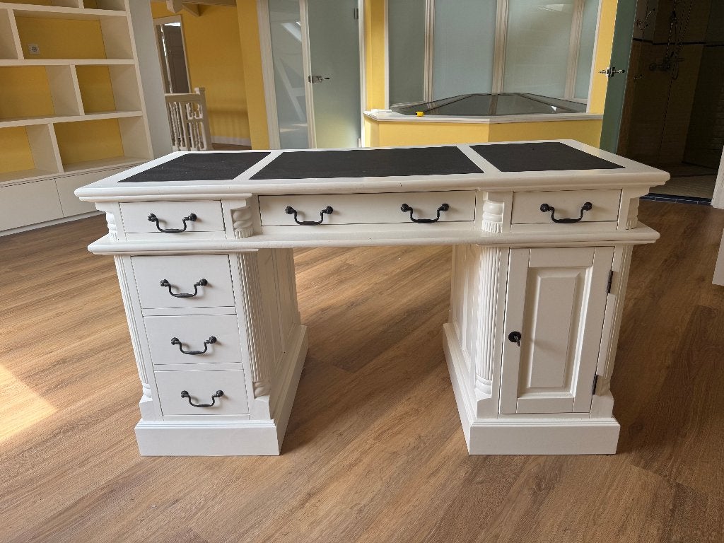 Mooi luxe landelijk bureau, Ophalen, Gebruikt, Hout, Wit
