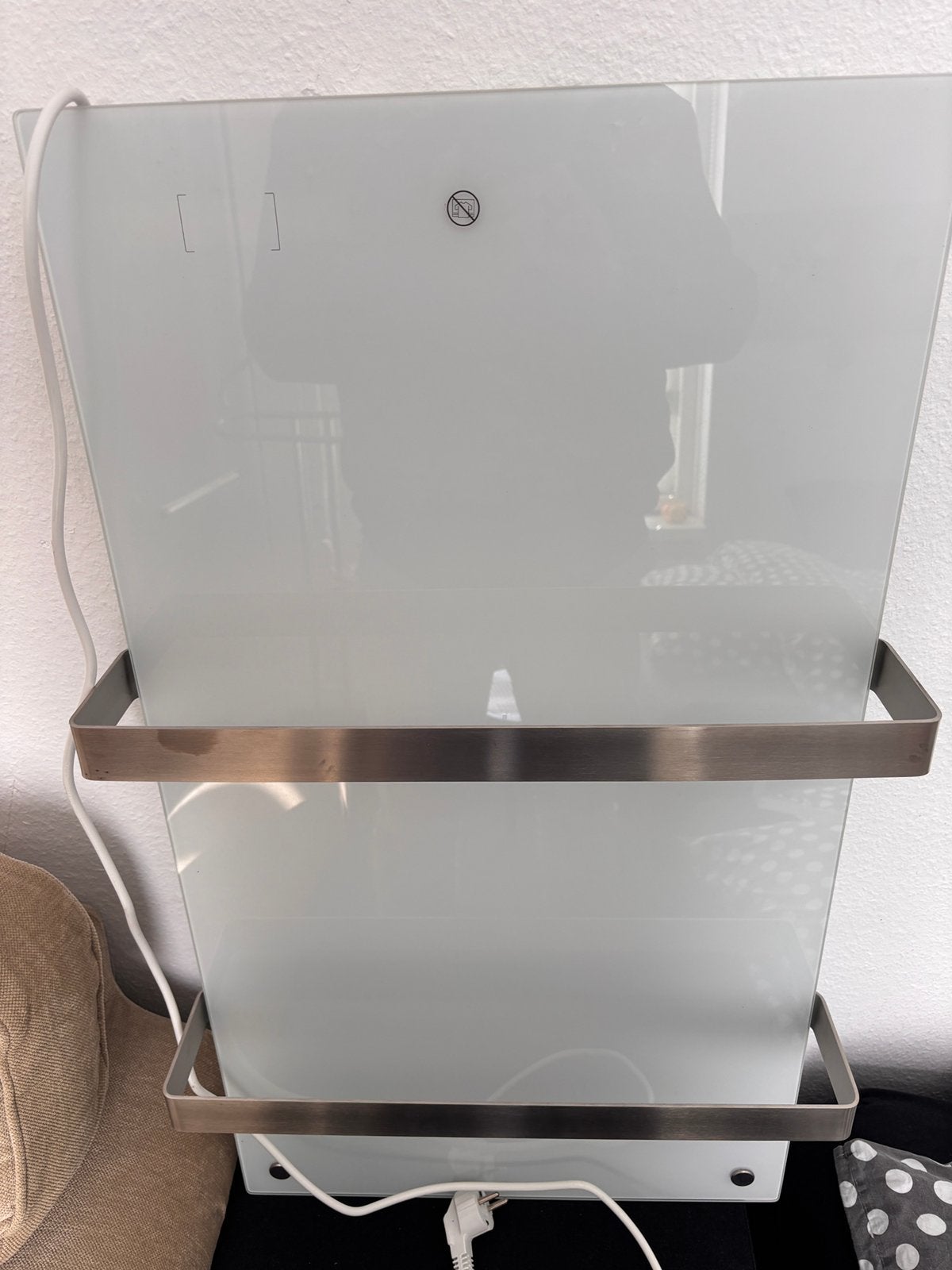 Infrarood Eurom Sani 400 Wifi wand douche paneel 85x 48 cm, Ophalen, Zo goed als nieuw, Glas, Bad