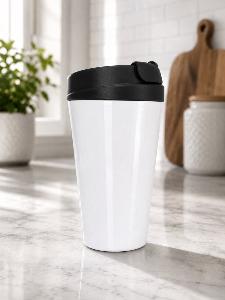 Partij herbruikbare koffiebekers voor onderweg 270ml, Ophalen of Verzenden, Info@nhp-international.com, Wit, Overige merken