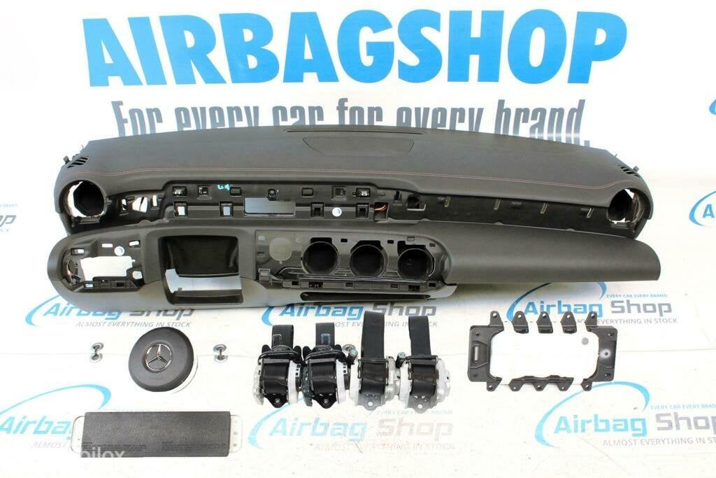 Airbag set Dashboard bruine stiksels Mercedes A klasse W177, Gebruikt, Ophalen of Verzenden
