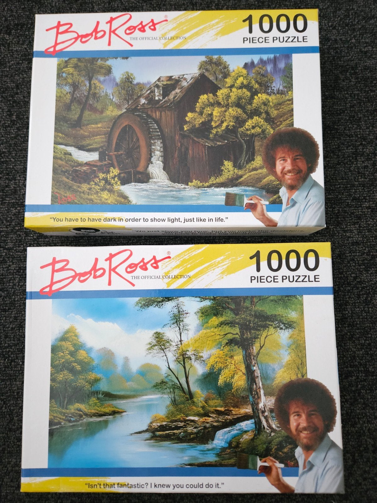 2 NIEUWE Bob Ross 1000 stukjes, 3D puzzle met LED, Ophalen of Verzenden, 500 t/m 1500 stukjes, Nieuw, Legpuzzel