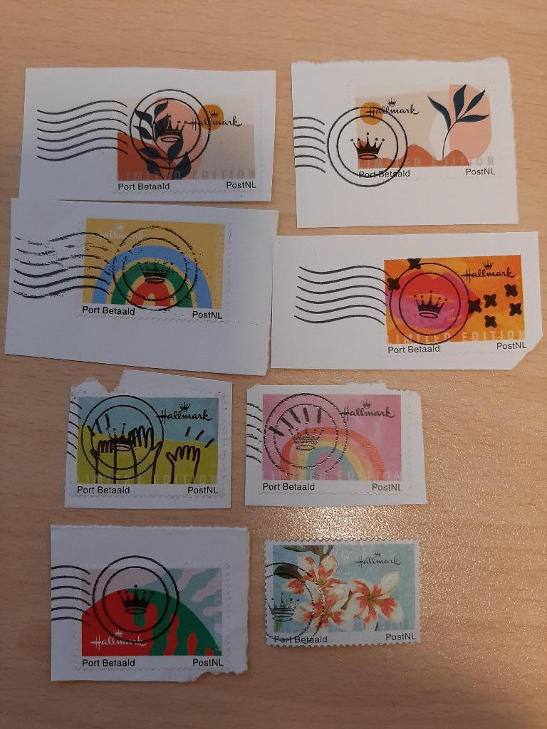 Port Betaald zegels Hallmark 8st, Postzegels en Munten, Verzenden, Gestempeld