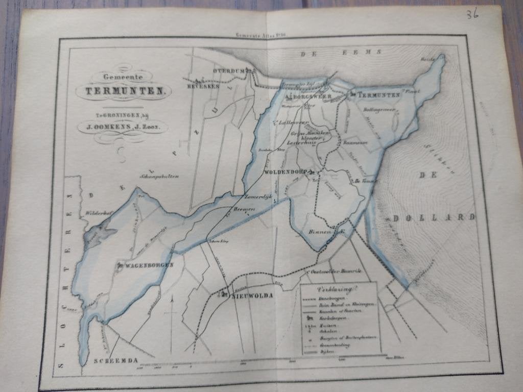 36 Termunten Oterdum Heveskes Borgsweer Woldendorp 1862, Ophalen of Verzenden