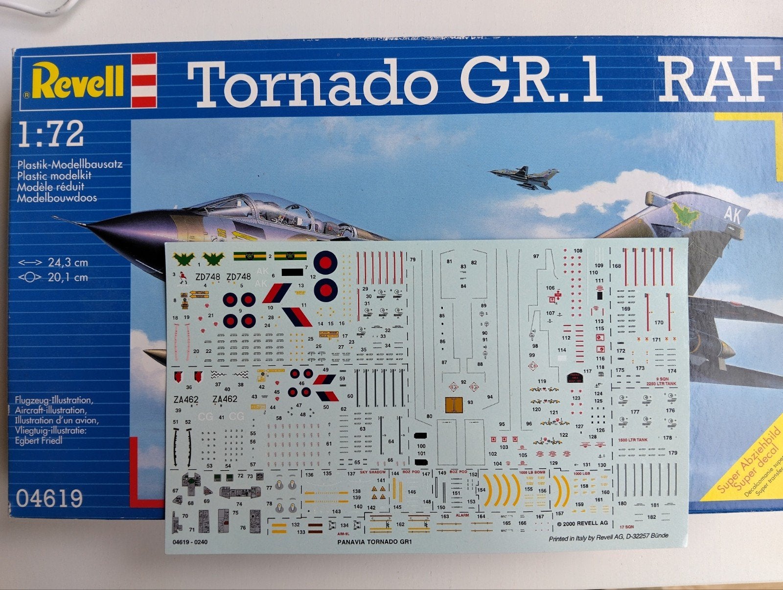 Alleen decals, onderdelen gratis! (Revell Tornado Gr.1 RAF), Ophalen of Verzenden, 1:72 tot 1:144, Revell