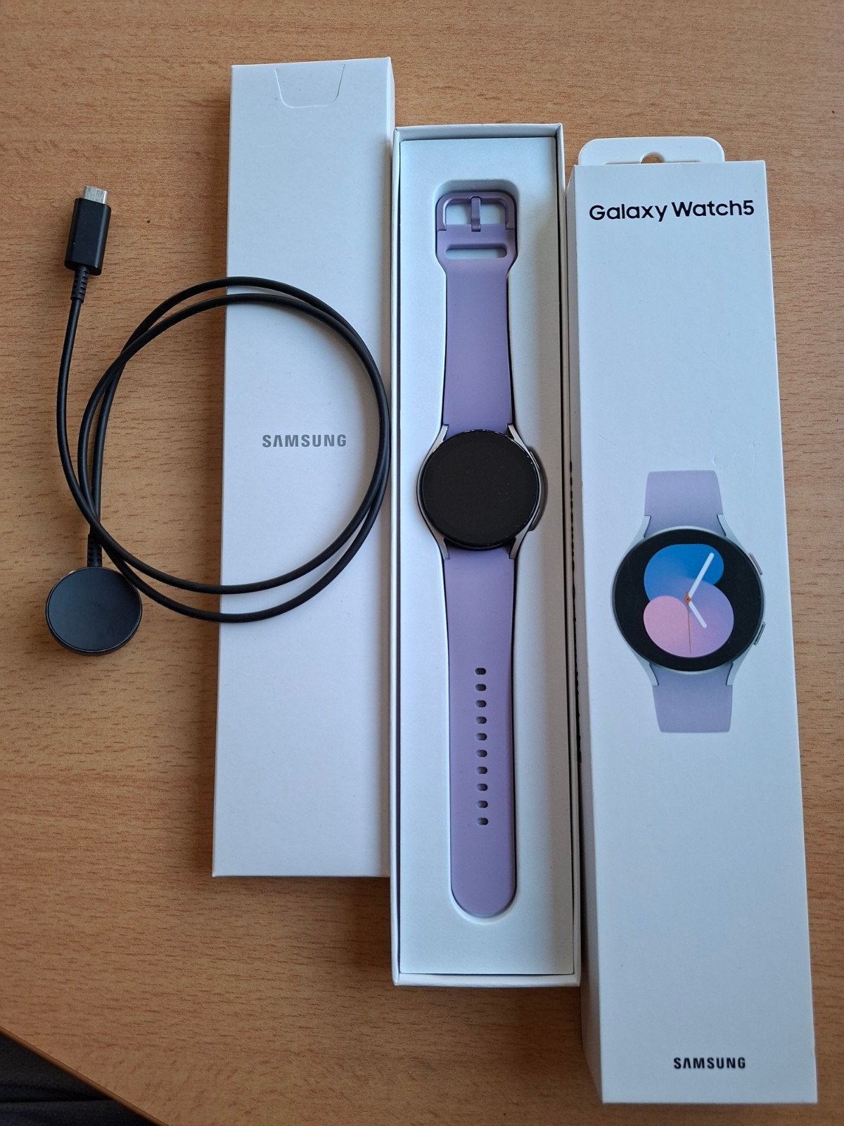 Samsung Galaxy Watch 5 Paars 40mm, Paars, Ophalen of Verzenden, Zo goed als nieuw, GPS