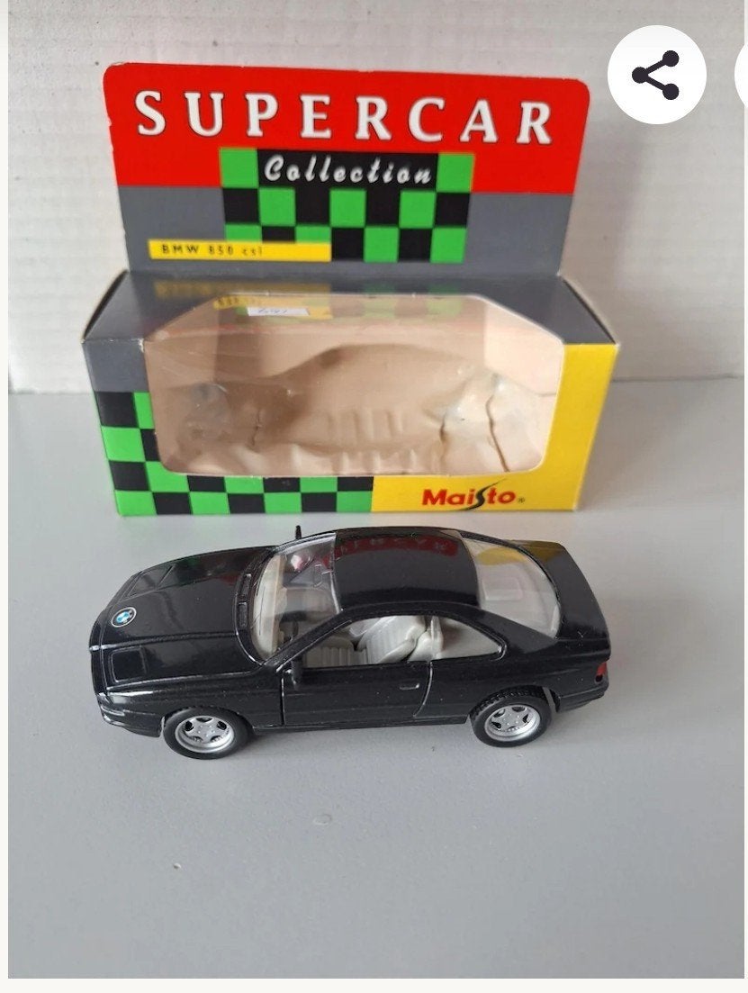 Supercar collectie BMW 850 csi, Hobby en Vrije tijd, Modelauto's | 1:24, Ophalen of Verzenden