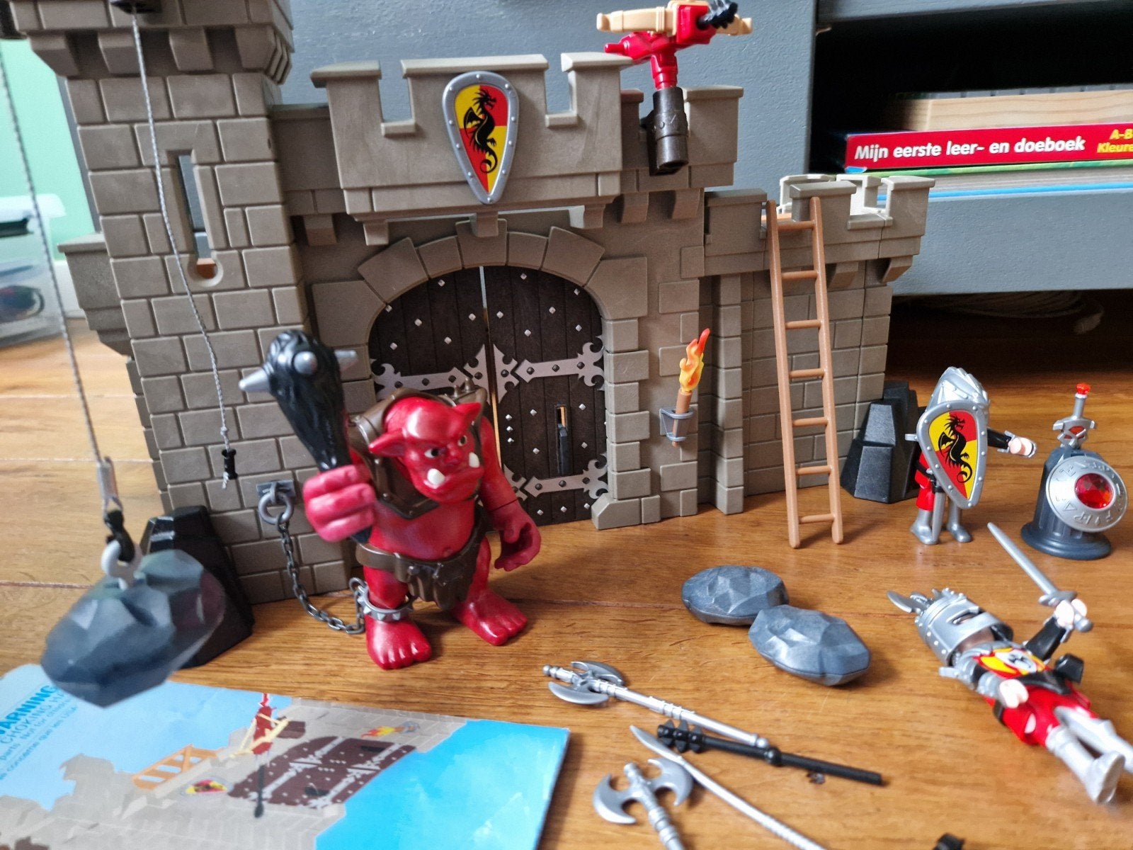 Playmobil trollen kasteel ridder set, Ophalen of Verzenden, Zo goed als nieuw