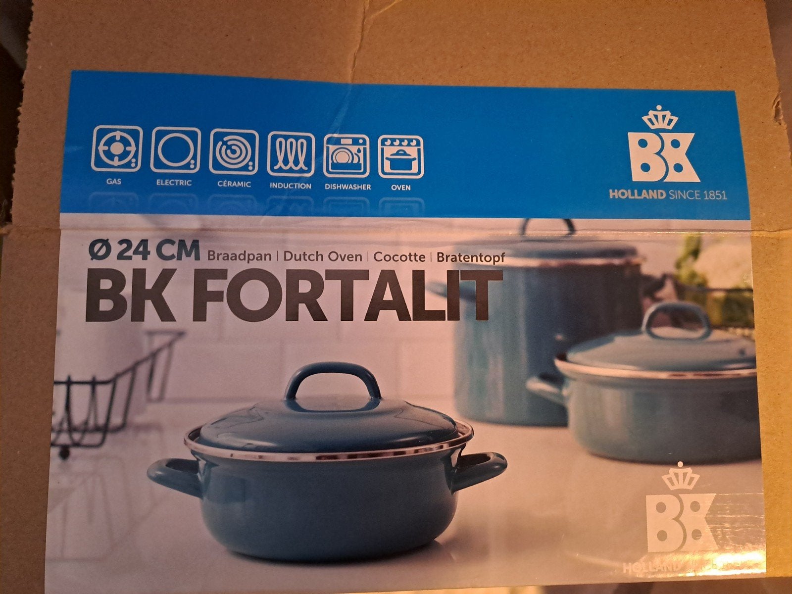 BK Fortalit Braadpan 24 cm - Zo goed als nieuw, Braadpan, BK, Geschikt voor inductie, Ophalen of Verzenden