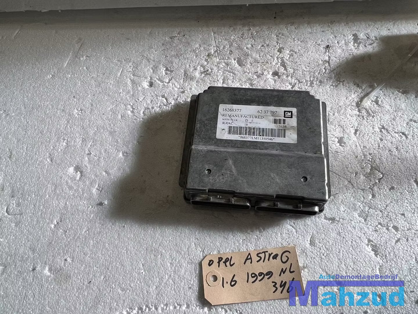 OPEL ASTRA G 1.6 ECU Motormanagement 1998-2004 16268377, Gebruikt, Opel Automobile GmbH, Ophalen of Verzenden, Kontakt@opel-infoservice.de