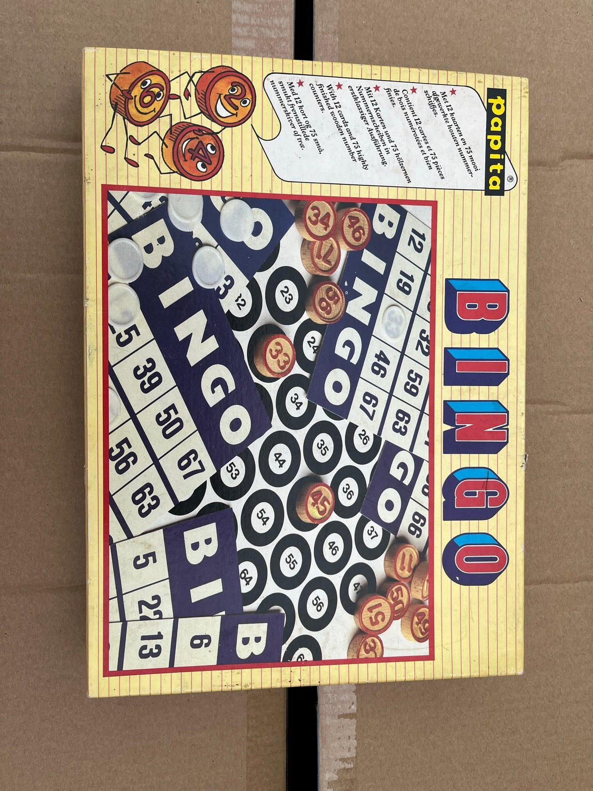 Papita Bingo Spel - Compleet en in goede staat, Hobby en Vrije tijd, Gezelschapsspellen | Bordspellen, Gebruikt, Een of twee spelers