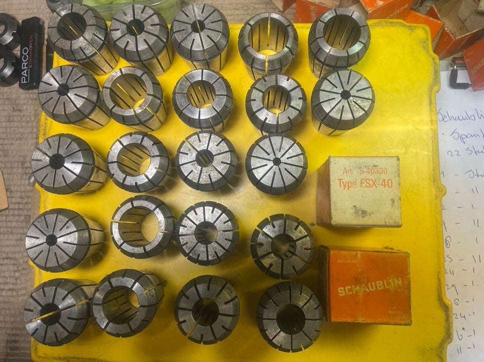 Ca 22 st Schaublin  ESX-40 Spantangen Set - Diverse Maten, Ophalen, Gebruikt, Elektrisch, Overige soorten