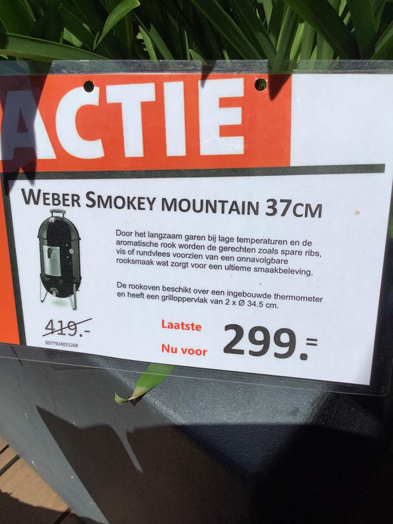 Weber smokey mountain, Tuin en Terras, Ophalen, Zo goed als nieuw