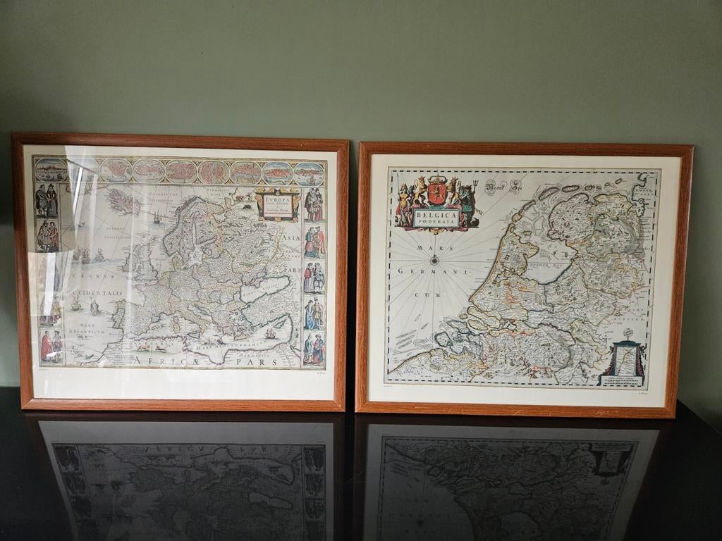 Antieke Kaarten: Europa & Nederland (Belgica Foederata), Voor 1800, Wereld, Ophalen, Onbekend