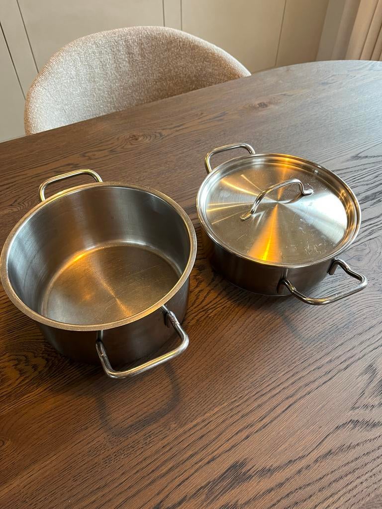 Fissler RVS Twee pannen, Ophalen, Inductieplaat, Pannenset, Zo goed als nieuw