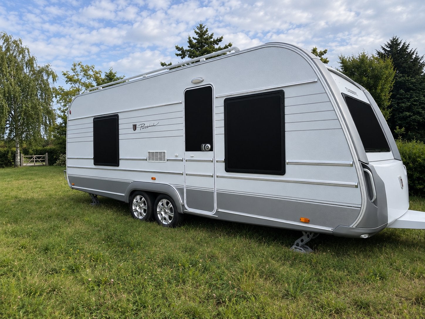 Tabbert Puccini 590 2014 AIRCO, Caravans en Kamperen, Caravans, Rondzit, Tabbert, Frans bed, 5 tot 6 meter