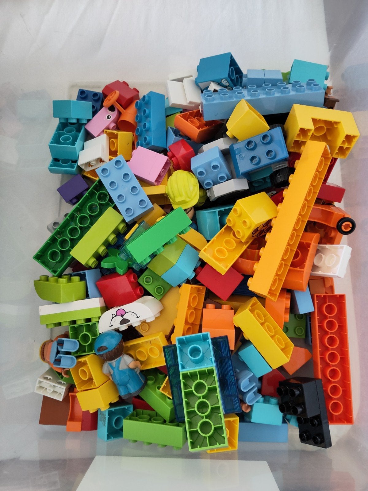 doos met Duplo blokken, Ophalen, Gebruikt, Overige merken