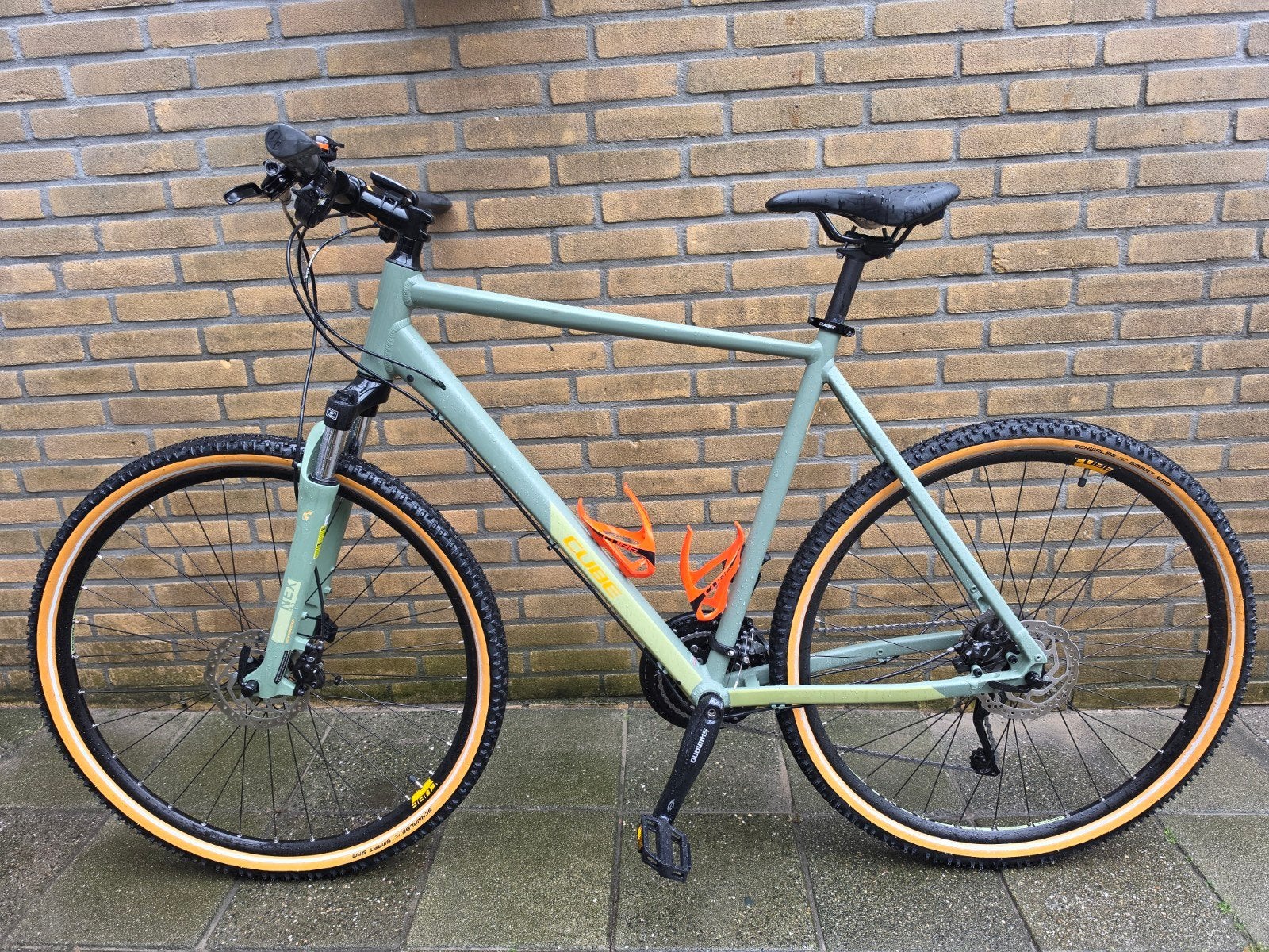 Cube Nature EXC mountainbike groen/oranje, 57 cm of meer, Heren, Zo goed als nieuw, Schijfrem