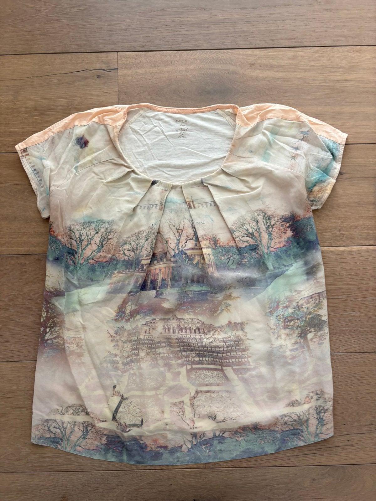 Marccain object of love shirt Maat N5, Kleding | Dames, T-shirts, Ophalen of Verzenden, Zo goed als nieuw, Maat 42/44 (L), Korte mouw