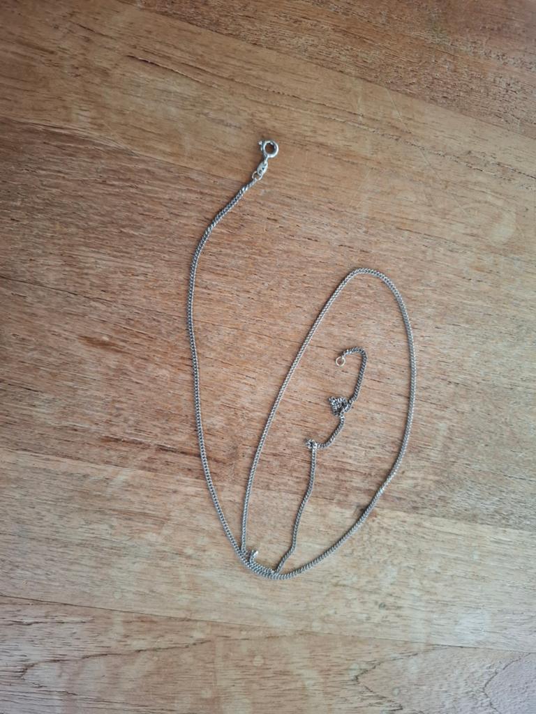 Zilveren hals ketting 60 cm., Ophalen of Verzenden, Nieuw