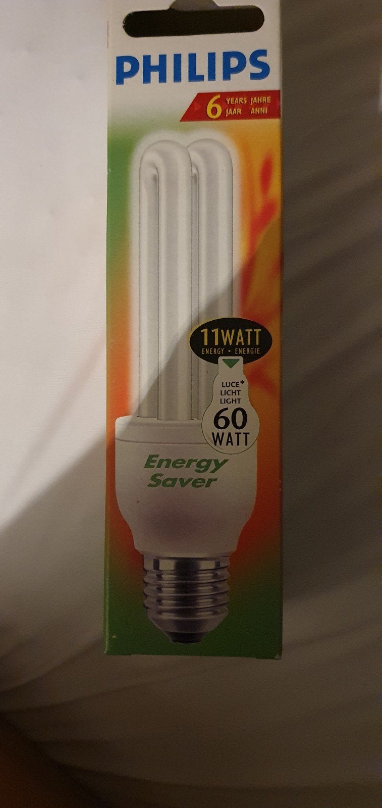 Philips Energy Saver 11W (60W equivalent) spaarlamp, Verzenden, Nieuw