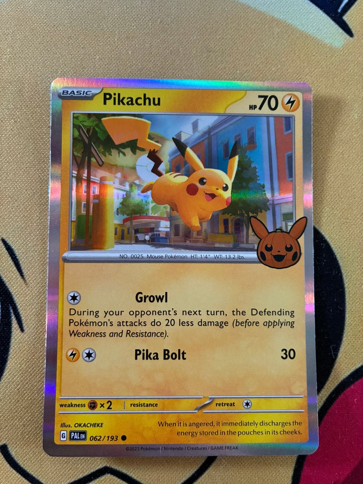 Pikachu 062/193 – Trick or Trade 2023 – Halloween Holo, Ophalen of Verzenden, Zo goed als nieuw