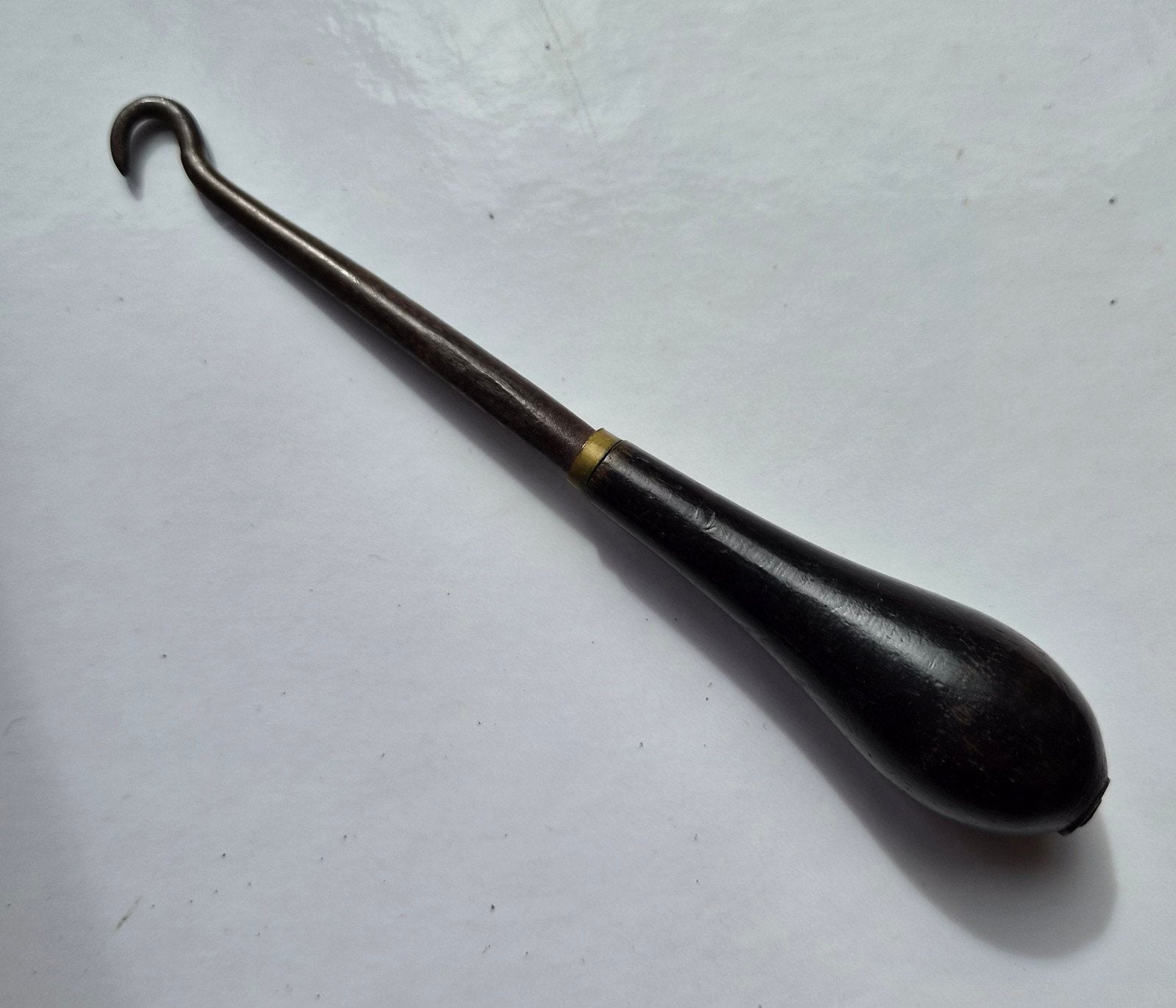 Antieke knopenhaak met houten handvat, Antiek en Kunst, Ophalen of Verzenden