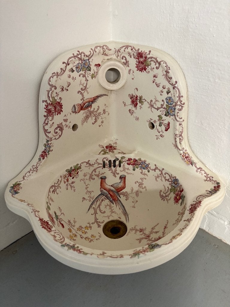 Antiek Engels ( hoek)wandfonteintje