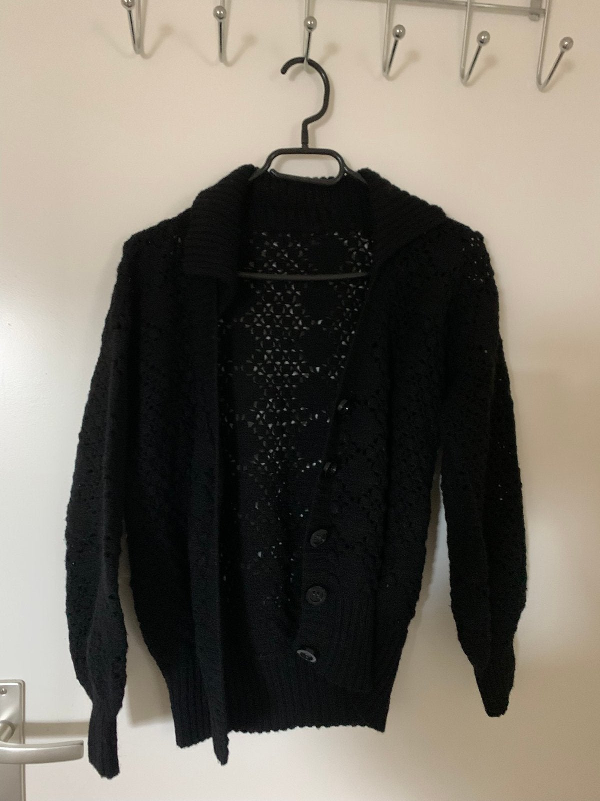 Gehaakte vest, Ophalen of Verzenden, Zo goed als nieuw, Zwart