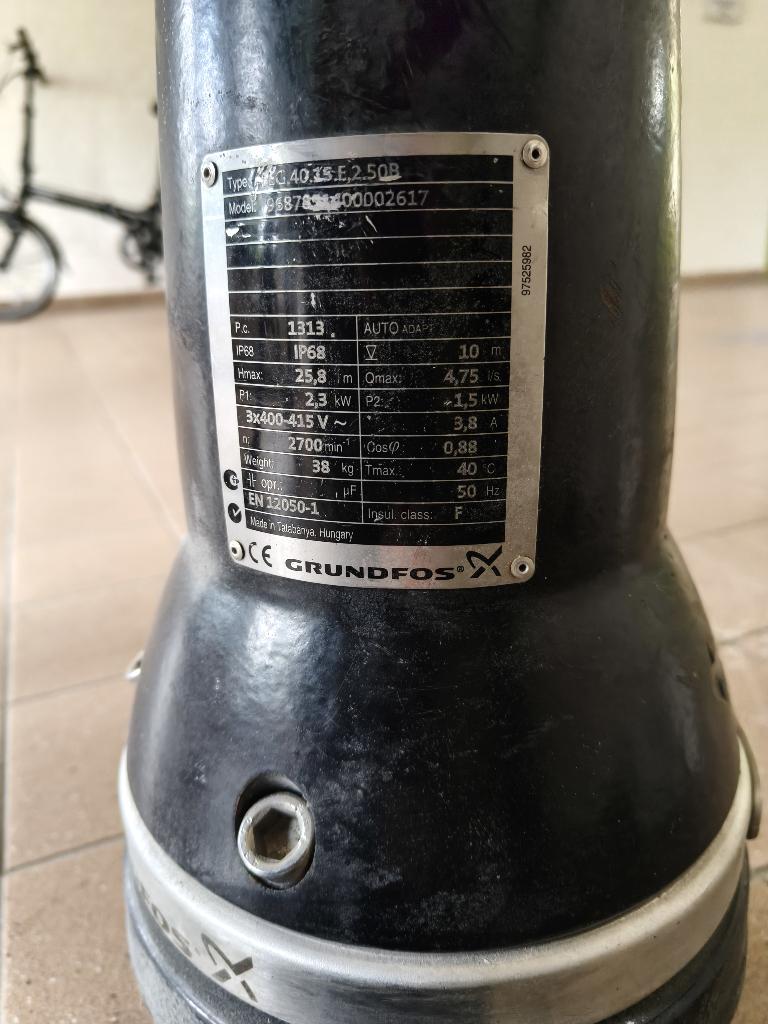 Vuilwaterpomp, Ophalen, Gebruikt, Elektrisch, Dompelpomp