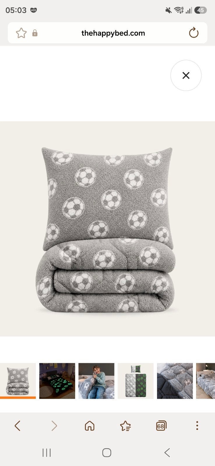 Nieuw! HappyBed wasbaar Dekbed Kids Collection Voetbal Glow, Overige merken, Eenpersoonsbed, Nieuw, Ophalen of Verzenden