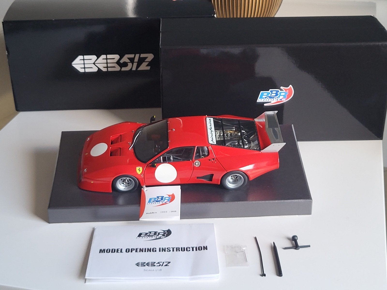 1:18 BBR Ferrari 512BB Le Mans Diecast, 1979 #568/2010, BBR, Autoart, Ophalen of Verzenden, Zo goed als nieuw