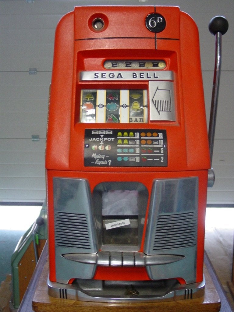 Originele Sega Bell Slotmachine 1957 compleet en werkend 6D!, Verzamelen, Automaten | Gokkasten en Fruitautomaten, Gebruikt, Info@jukeboxgallery.com