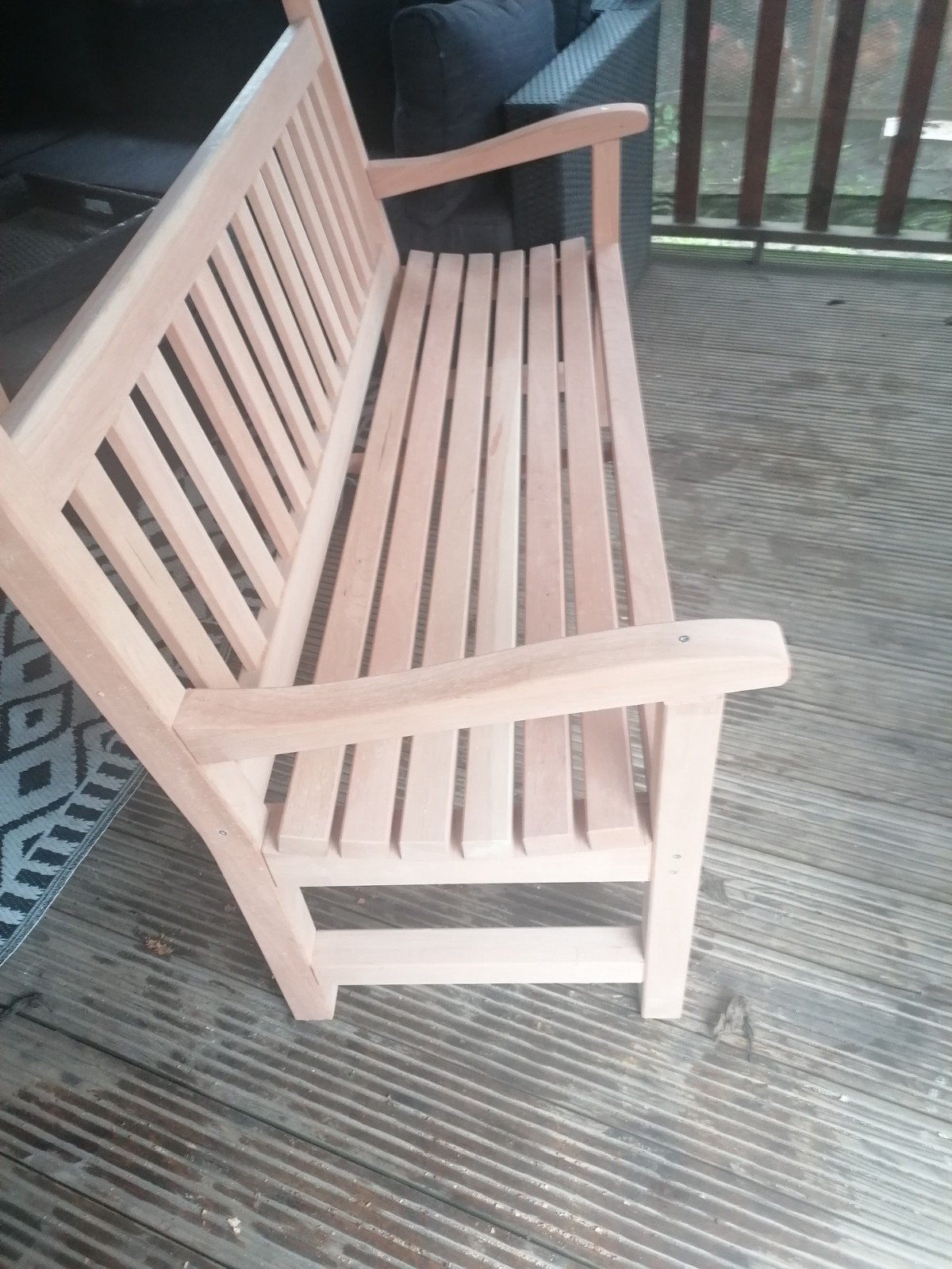 Massief eiken tuinbank, Ophalen of Verzenden, Nieuw, Hout