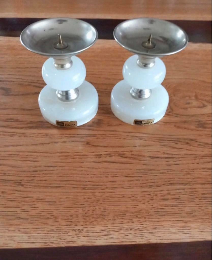 Set van 2 Edler Onyx kandelaars, Ophalen of Verzenden, Overige materialen