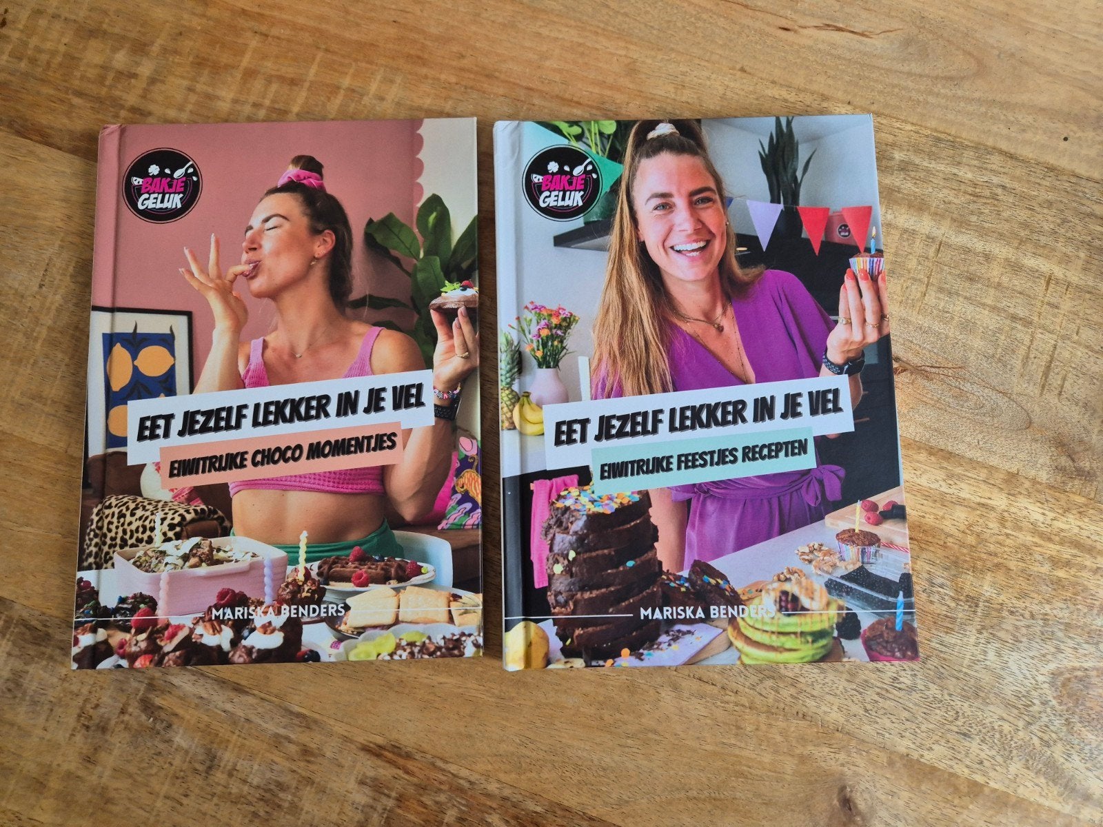 Bakje Geluk: Eiwitrijke Choco Momentjes & Eiwitrijke Feestje, Taart, Gebak en Desserts, Mariska Benders, Ophalen of Verzenden
