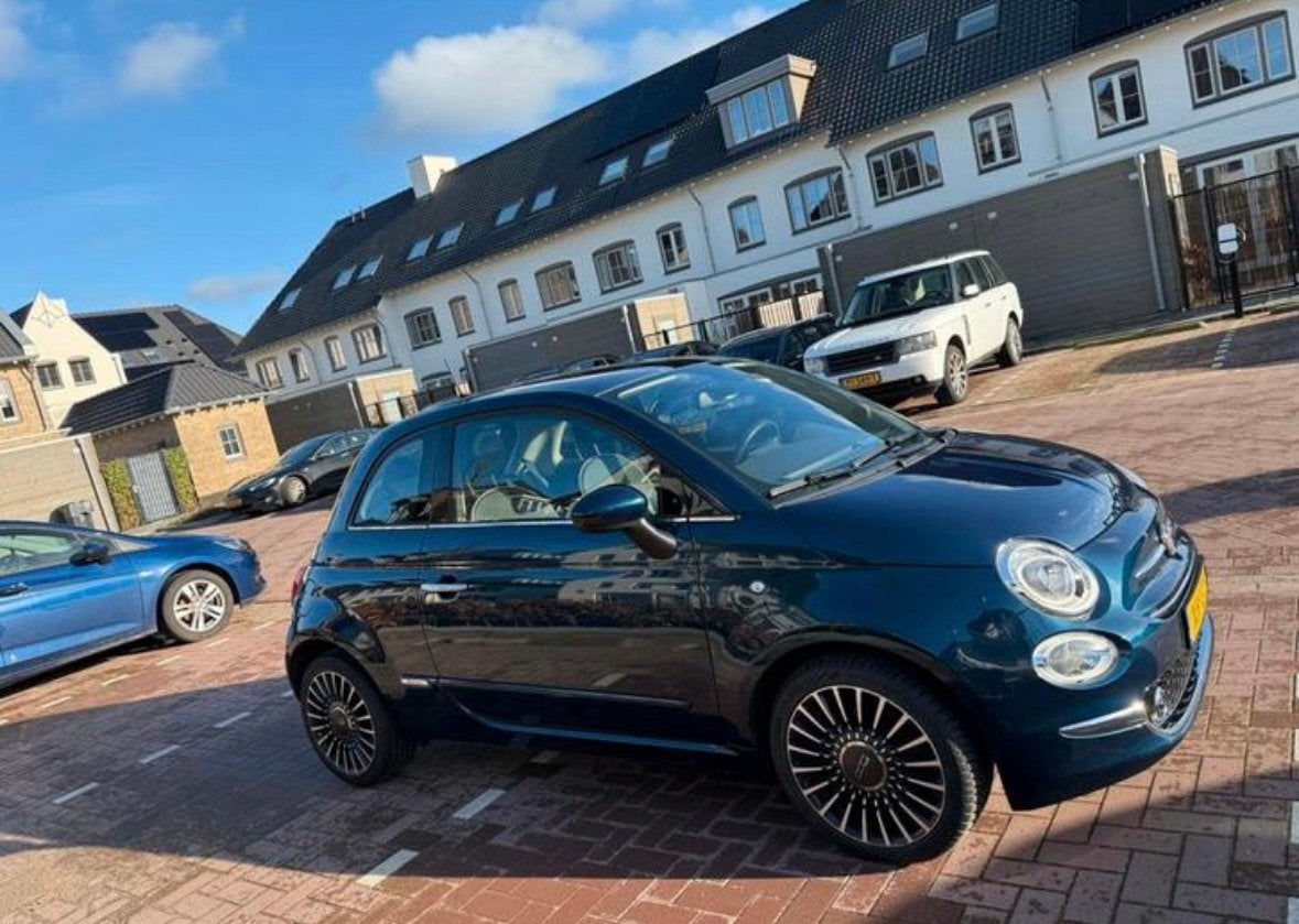 Fiat 500 Twinair Turbo 80pk 2019 Blauw, Auto's, Voorwielaandrijving, 31 €/maand, 905 kg, Origineel Nederlands