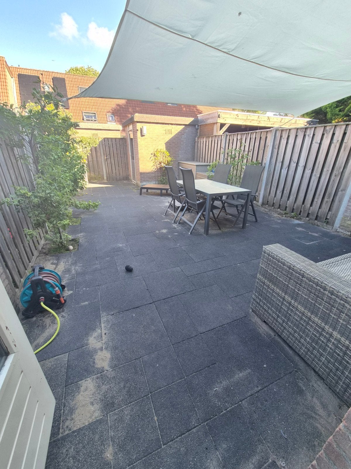 betonnen antraciet tuintegels, Ophalen, Gebruikt, Minder dan 5 meter
