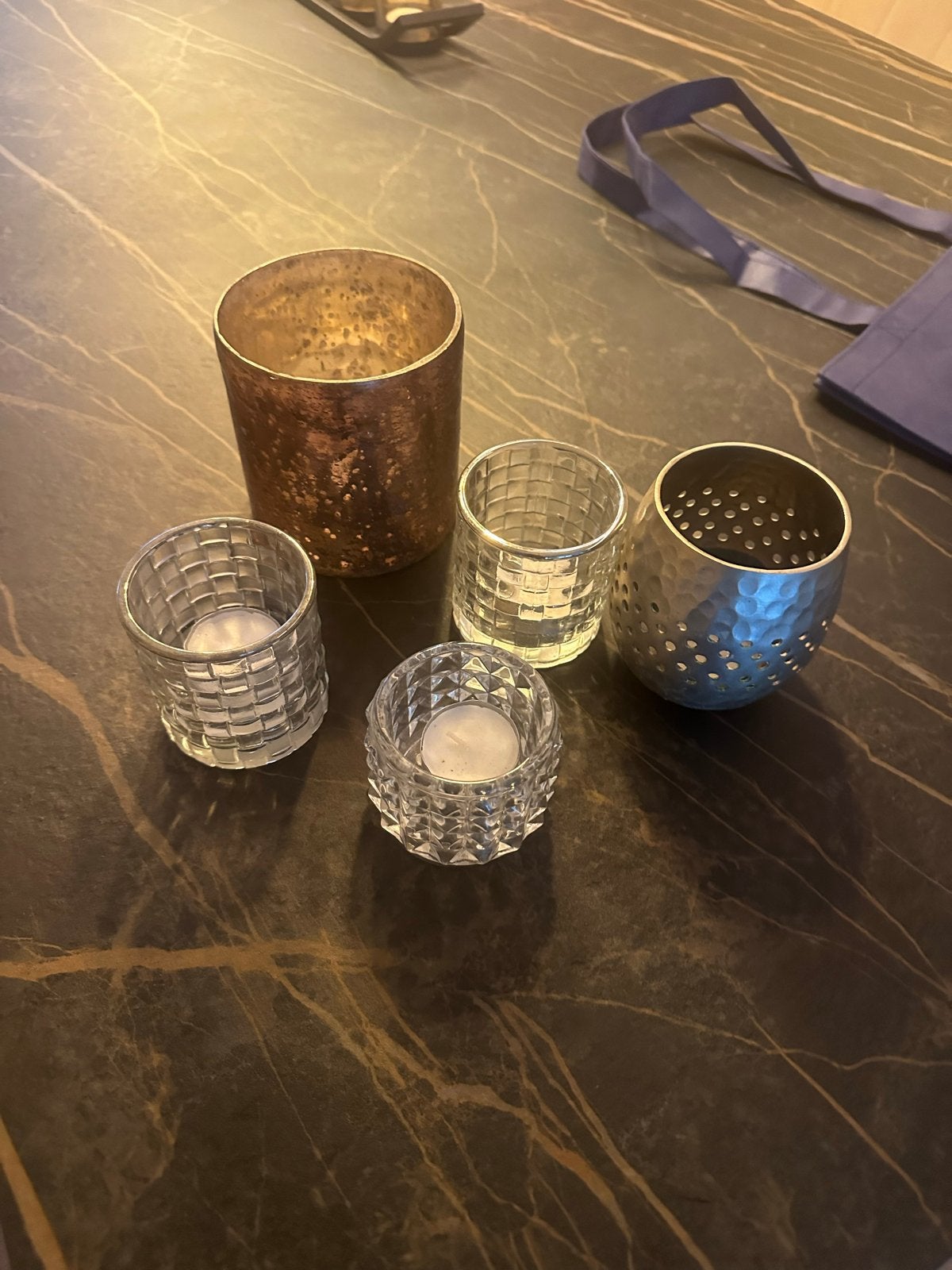 Diverse kaarshouders, gratis af te halen, Gebruikt, Ophalen of Verzenden, Glas, Kandelaar