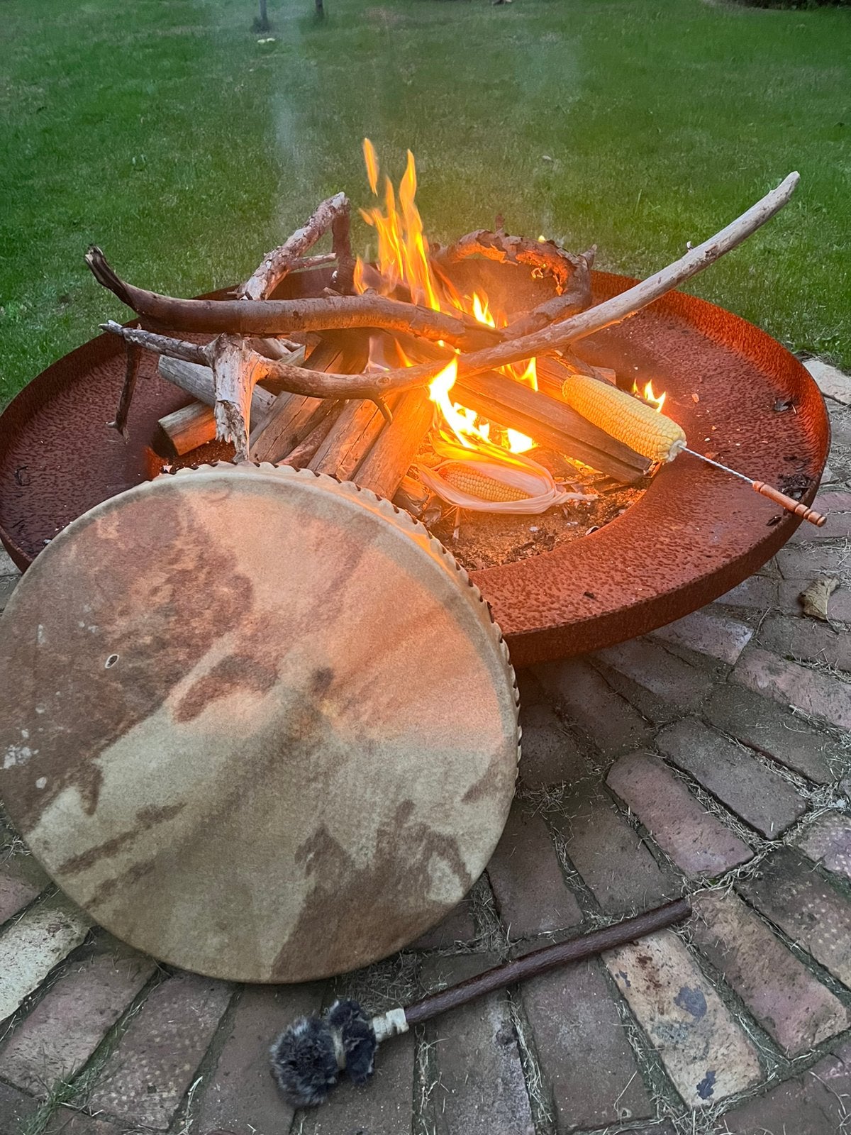 Sjamaan drum 46 cm. met drumstok., Ophalen of Verzenden, Nieuw