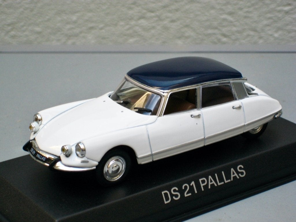 Citroen DS 21 Pallas 1967 wit, blauw dak Carrare Norev 1:43, Ophalen of Verzenden, Nieuw, Auto, Norev