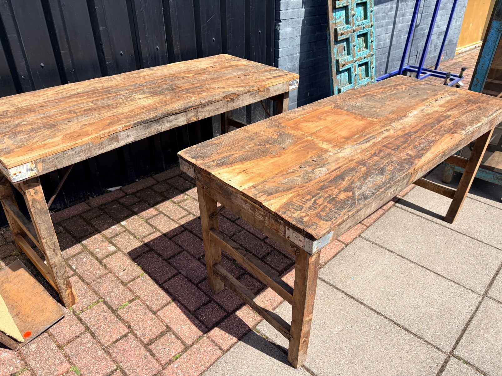 Hardhouten klaptafels, inklapbare tafel, Oosters, decoratief, Ophalen, Zo goed als nieuw