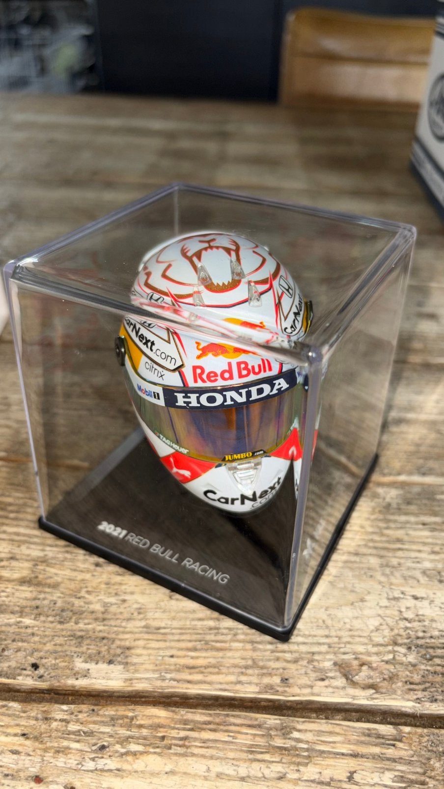 Max Verstappen seizoenshelm 2021 1:4, Ophalen of Verzenden, Zo goed als nieuw, Formule 1