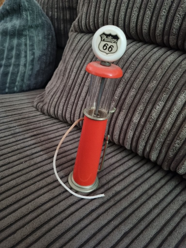 Vintage benzinepomp mist tankhandvat, Ophalen of Verzenden, Gebruikt