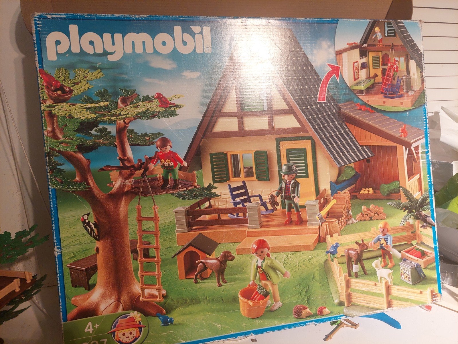 Playmobil 4207 Het Boswachtershuis met accessoires en doos, Ophalen, Gebruikt