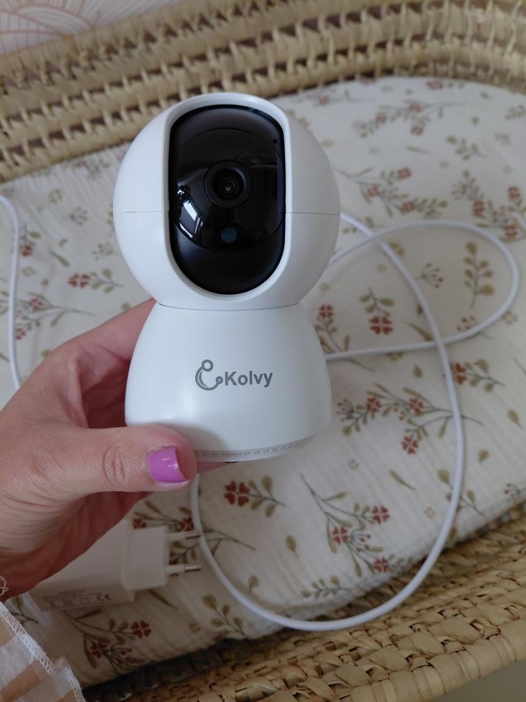 Kolvy Babyfoon met Camera en App - 3MP Super HD WiFi, Kinderen en Baby's, Babyfoons, Zo goed als nieuw, 250 meter of meer, Camera
