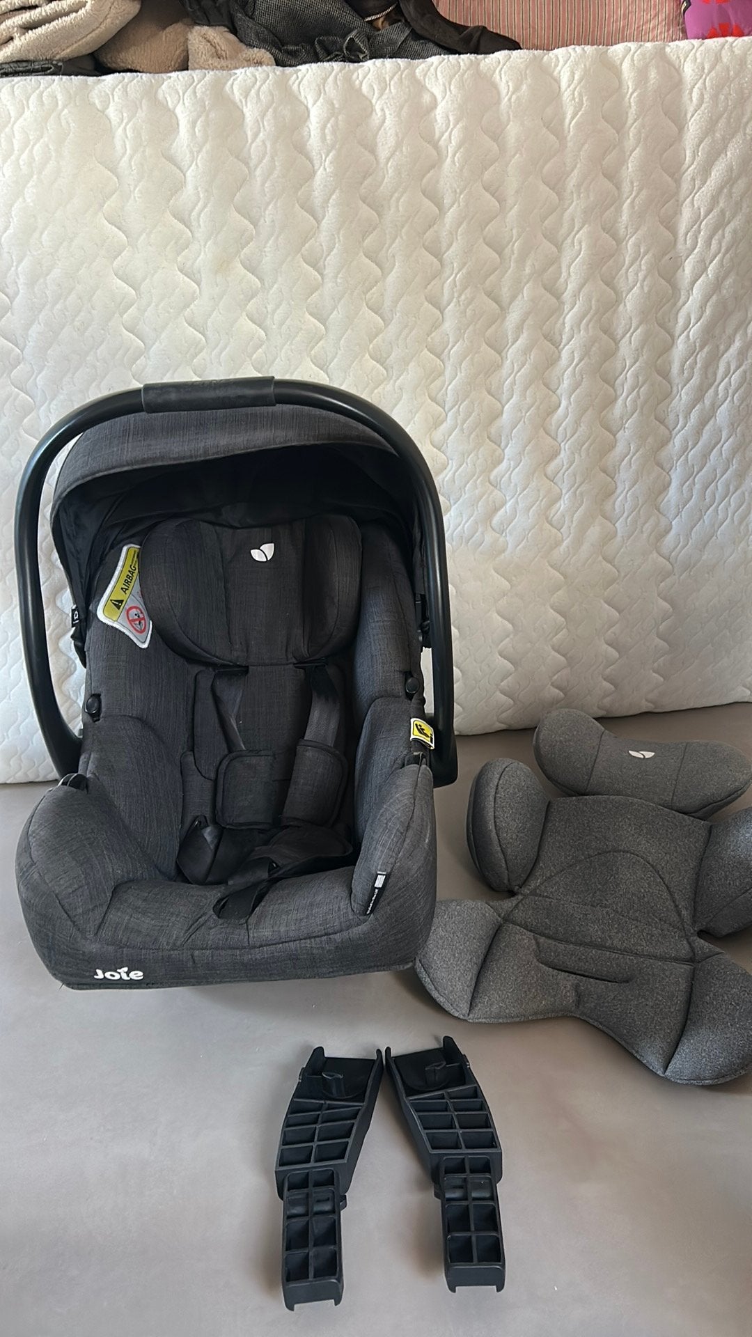 Joie autostoel incl adapters voor op kinderwagen, 0 t/m 13 kg, Ophalen, Overige merken, Gebruikt