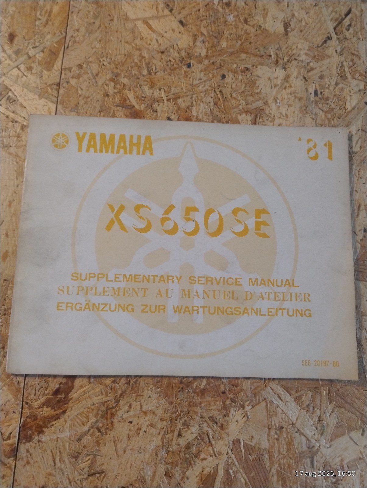 Yamaha XS650SE Service Manual - supplement, Motoren, Verzenden, Yamaha